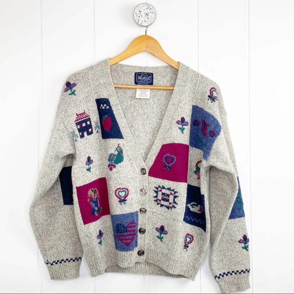 Vintage Wool Blend Woolrich Teacher Knit Cardigan
